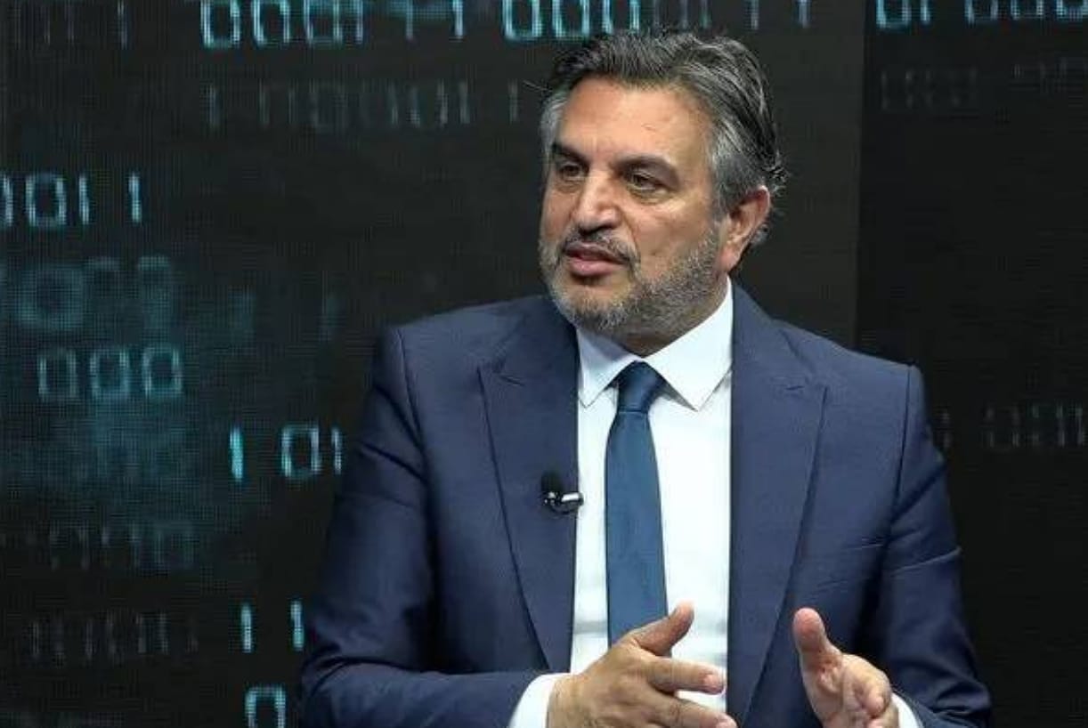 Maroun El Khaouli speaking to the media
